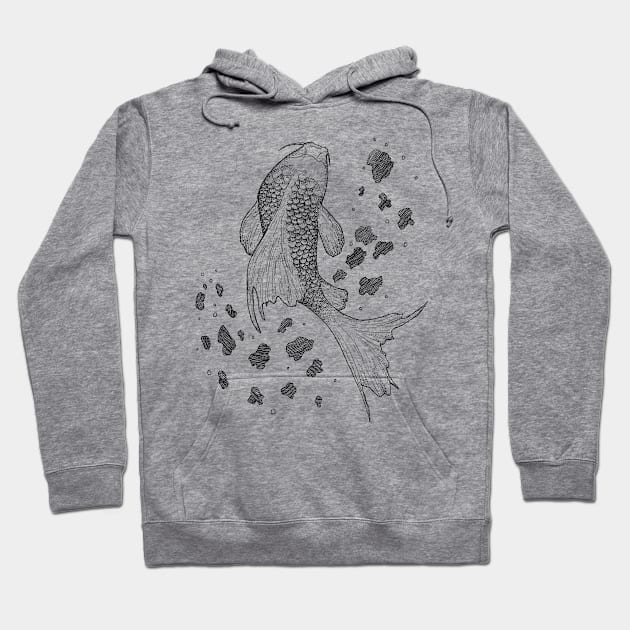 Splash - Koi fish, animals, sea life Hoodie by Inspirational Koi Fish